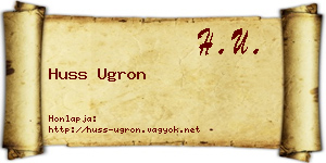 Huss Ugron névjegykártya